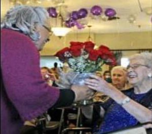 Janice Jackson (L), Activities Director, and Lela Hisel (R)