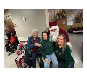 Kenwood Health and Rehab residents pictured with Santa